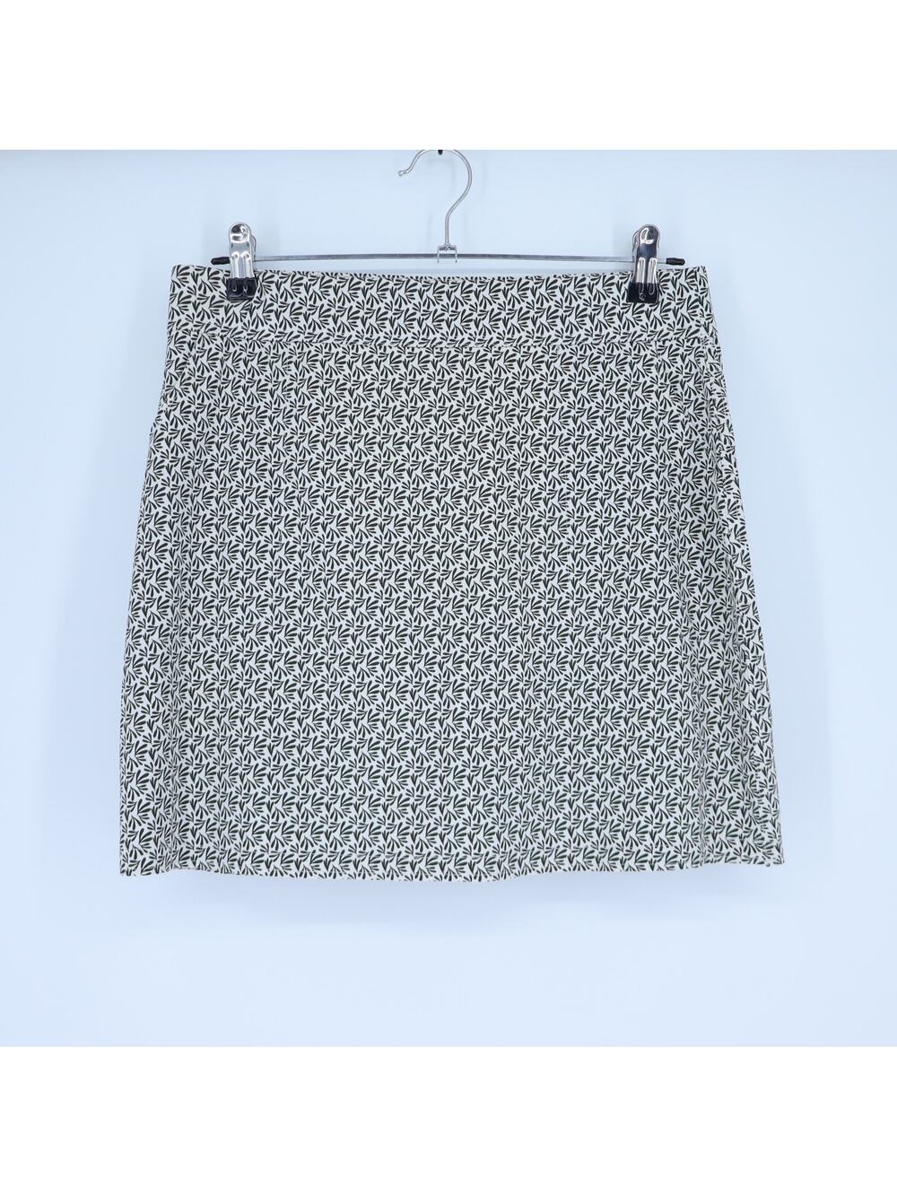 BELYN KEY Panel Golf Skort White Green Pull On Brief Lined Tennis Women's M